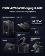 PISEN 8-in-1 Mag-Safe Charger Stand - 140W Charging Station - Image 5