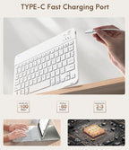CHESONA Keyboard Case for iPad 11th/10th Generation, Detachable Wireless - Image 6