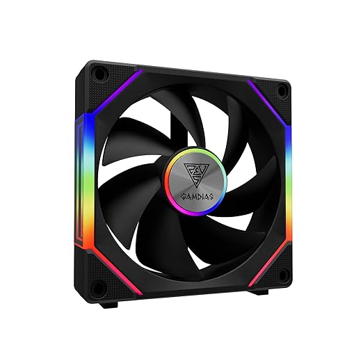 GAMDIAS 120mm ARGB PWM Case Fan, 2 Blades in 1 Fan Pack, Sync - Image 15