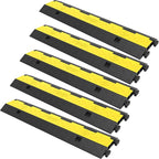 VEVOR Cable Protector Ramp, 5 Packs 2 Channels Speed Bump, Rubber Modular Humps by VEVOR