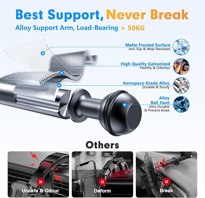 isuke for MagSafe Car Mount, Aluminum Alloy Magnetic Phone Holder for Car - Image 6
