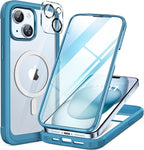 Miracase Glass Series for iPhone 15 Case Full-Body Magnetic Bumper Case by Miracase