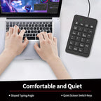 Wired Number Pad, USB Numpad 23 Key Numeric Keypad Financial Accounting - Image 3