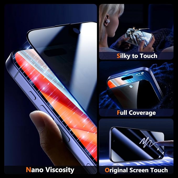UniqueMe for iPhone 16 / iPhone 15 Privacy Screen Protector - Image 7