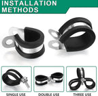 20pcs 5/8 Inch Stainless Steel Cable Clamps, Rubber Coated Cushioned Insulated - Image 4