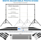 10 x 6.9 Ft Photo Backdrop Support Stand, MSKIRA Adjustable Background Stand - Image 3