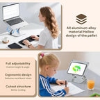 Laptop Stand for Desk – 2.5mm Aluminum Ergonomic Riser, Adjustable Height & - Image 2
