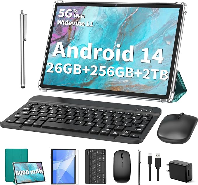 2025 Tablet, Android 14 Tablets 10 inch by Relndoo