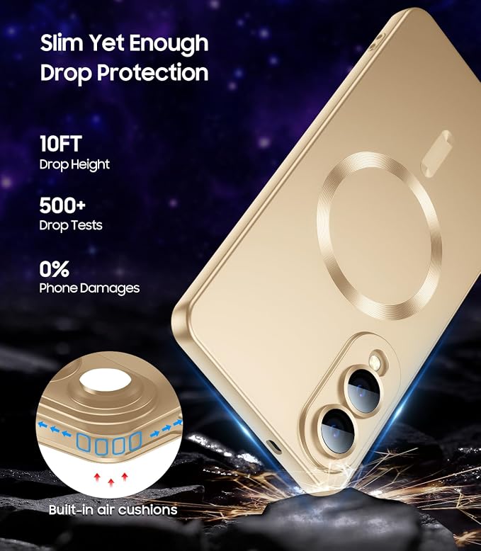 Magnetic for Samsung Galaxy S25 Edge Case Slim Soft Silicone Bumper Shockproof - Image 4
