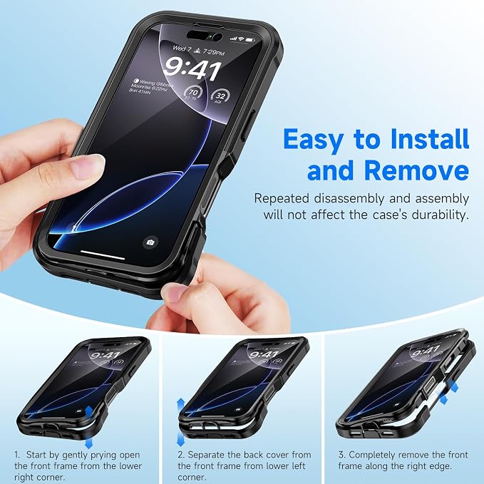 seacosmo for iPhone 16 Pro Case, Full Body Bumper - Image 8