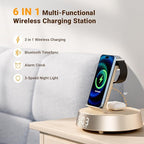 Alarm Clock with Wireless Charging Station, Clock - Image 2