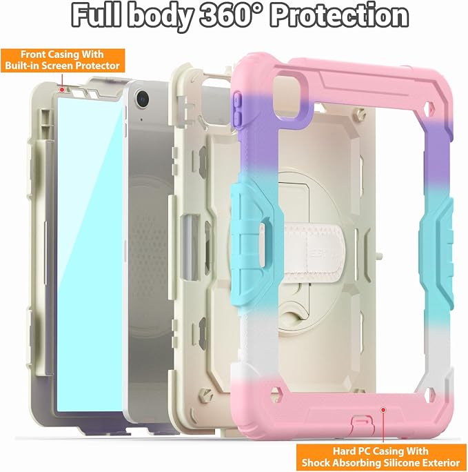SEYMAC for iPad Air 5th/ 4th Generation Case 10.9", Full-Body Shockproof - Image 5