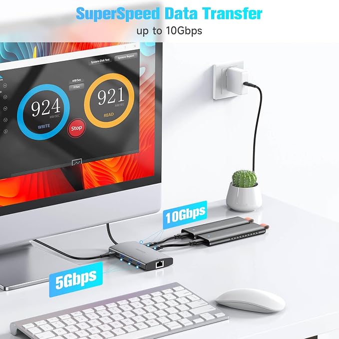 RSHTECH 9-in-1 USB C Hub Multiport Adapter - Image 3