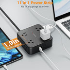 Long Extension Cord 25 FT, TESSAN Ultra Thin Flat Plug Power Strip Surge - Image 4
