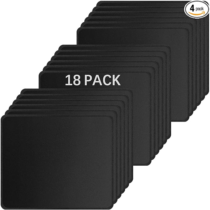 12 PCS Black Mouse pad Bulk by Anpuimult