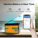 ECO-WORTHY 12V 150AH Bluetooth LiFePO4 Lithium Battery - Image 2