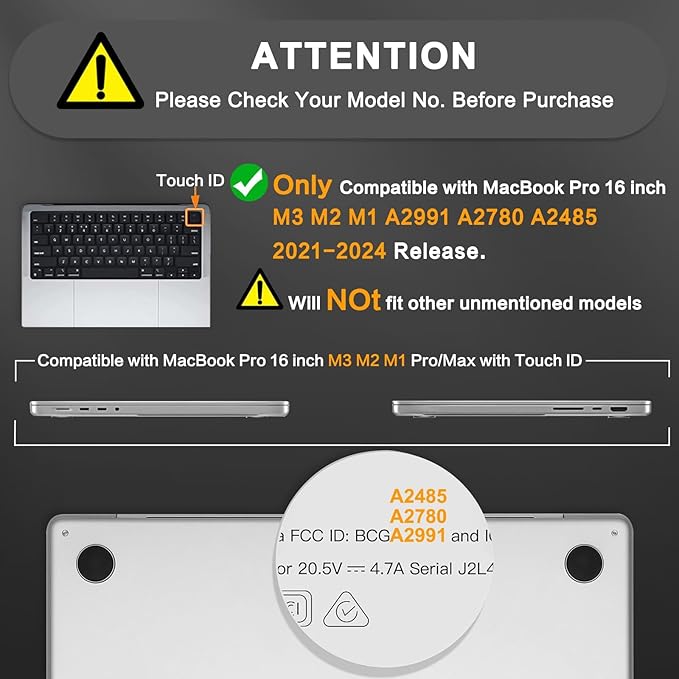 MOSISO Compatible with MacBook Pro 16 inch Case 2025 2024 2023 2022 2021 M4 M3 - Image 2