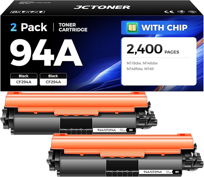 94A Black Toner Cartridge 2-Pack by JCTONER