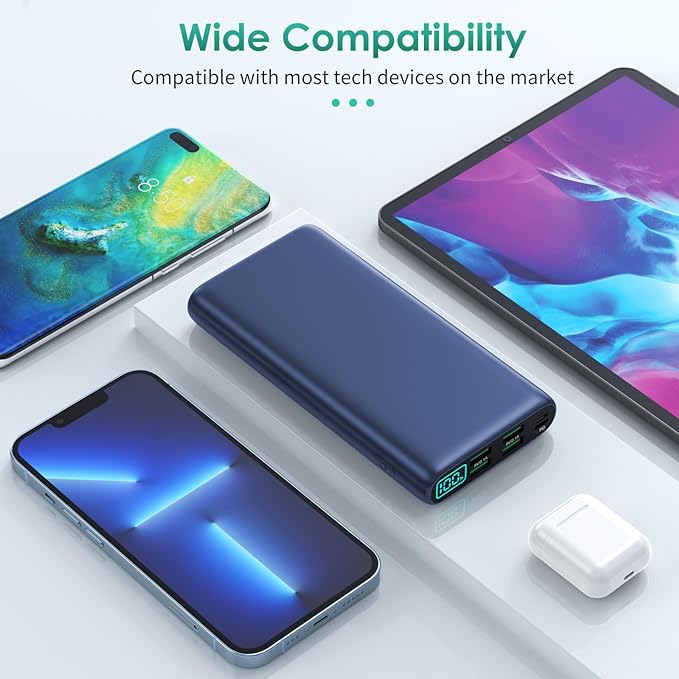 Portable Charger 38800mAh, LCD Display Power Bank, 5 USB Outputs Battery Pack - Image 3