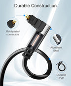 BlueRigger Optical Audio Toslink Cable - 10FT - Fiber Optic Compatible - Image 5