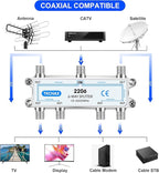 Coaxial Cable Splitter, Support 10-2602MHz, RG6 RG59 Coax Compatible, Work - Image 2