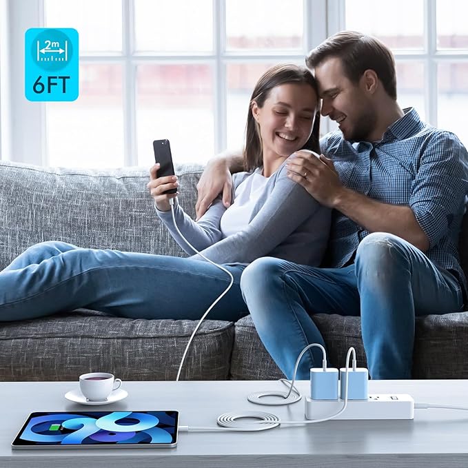 【Apple MFi Certified】20W USB C Fast Charger iPhone 16 15 Charge Block 3Pack 6 - Image 7
