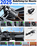 YRU Cell Phone Automobile Cradles Dashboard Windshield Pickup Truck Phone Mount - Image 7