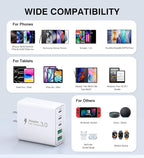 2Pack USB C Fast Charger Block, 50W 5-Port USB C Wall Charger Brick, 2 USB A & - Image 4