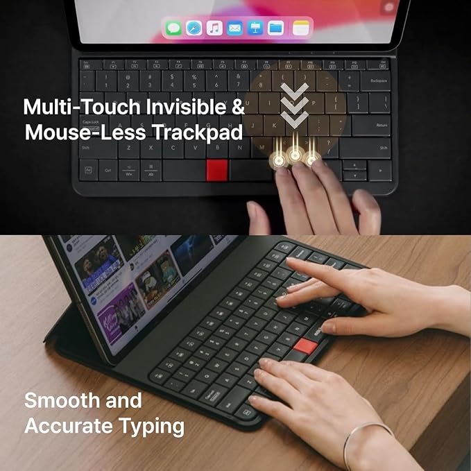 MOKIBO Fusion Keyboard, iPad Pro 12.9" Case, Wireless Touchpad Keyboard - Image 4