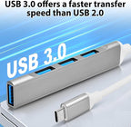 4 Ports USB C to USB Hub, Aluminum Type C to USB A 3.0 Adapter, Plug and Play - Image 5