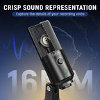 FIFINE Podcast Recording Microphone, PC USB Condenser Microphone - Image 4