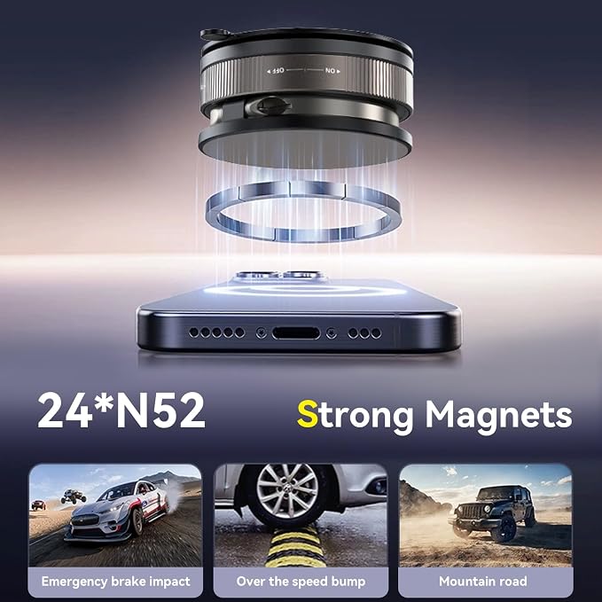 Upgraded 360° Nano Gel Vacuum Magnetic Car Phone Holder Ultra Strong Suction - Image 3