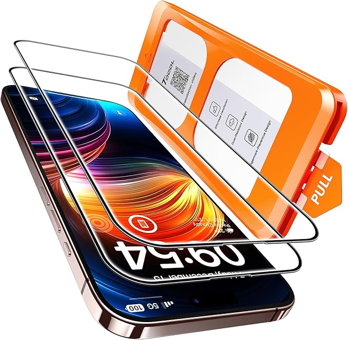 TOCOL for iPhone 16 Pro Max Screen Protector 9H Hardness Military Grade by TOCOL