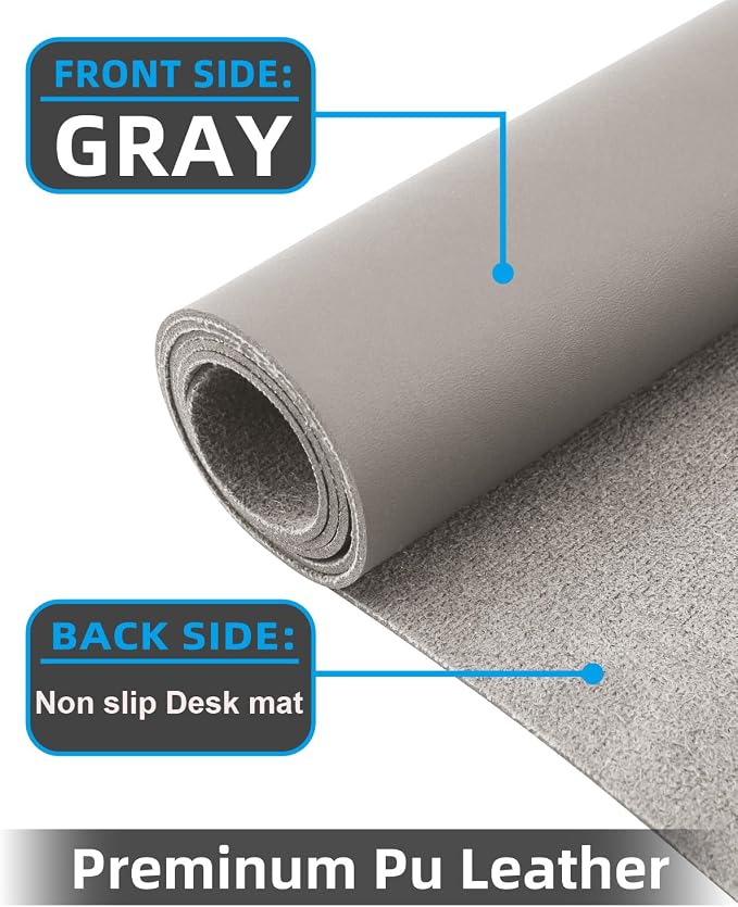 Extra Large Desk mat, Leather Desk Pad Protector, Office Desk Mat, Mouse Pad - Image 2