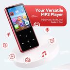 AGPTEK 64GB MP3 Player with Bluetooth, M3 2.4 inch Music Player with Speaker - Image 2