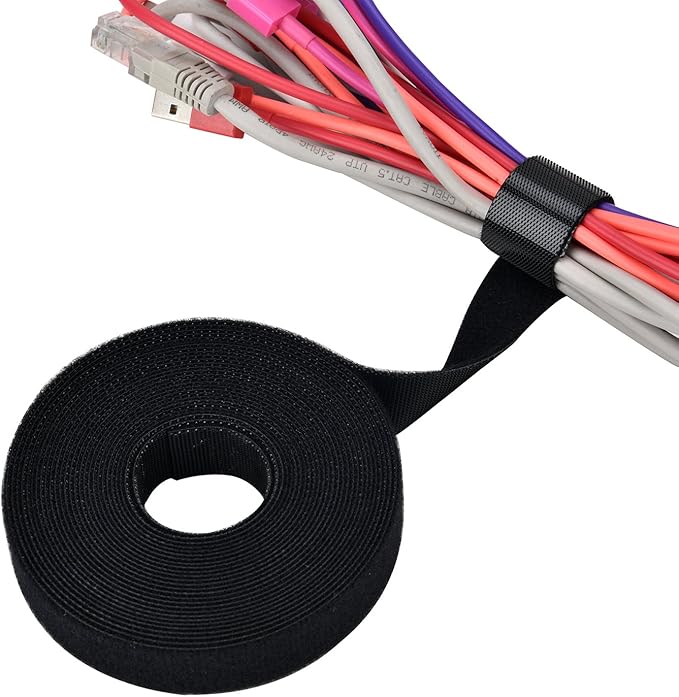 Pasow fastening tape Cable Tie Double Side Nylon Power Wire Management 3/4Inch - Image 4
