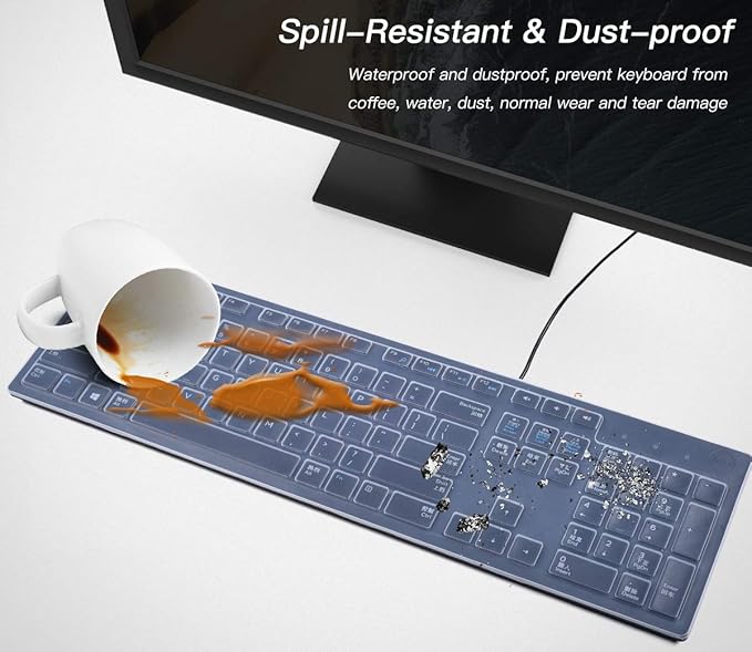 Keyboard Cover for Dell KB216 KB216b KB216t KB216d KB216p Wired & KM636 & Dell - Image 6