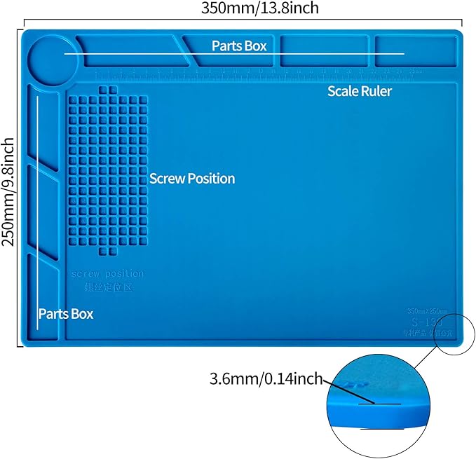 Kaisi S-130 Insulation Silicone Soldering Mat Repair Mat, Heat Resistant - Image 2