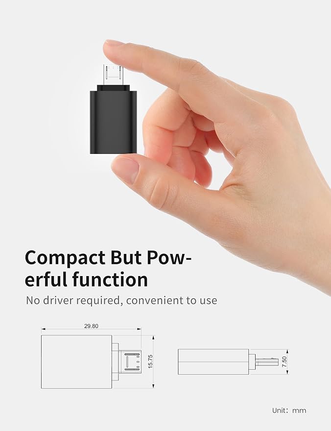 Fidioto Micro USB 2.0 OTG Adapter【10 Pack】, Micro USB to USB-A Female Adapter - Image 6