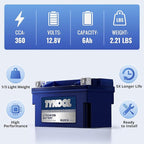 YTX12-BS High Performance LiFePO4 Lithium Motorcycle Battery, 12V 6Ah, Digital - Image 5