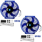 2PCS 10 inch Slim Fan Push Pull Electric Radiator Cooling 12V 80W Mount by FSBCGT