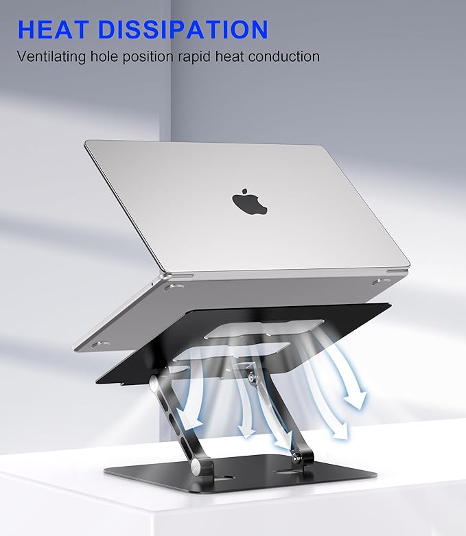 Adjustable Laptop Stand, Ergonomic Foldable Notebook Computer Holder.Compatible - Image 2