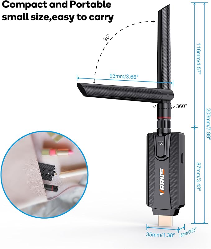 Wireless HDMI Transmitter and Receiver, Plug and Play, 1080P Wireless HDMI - Image 9