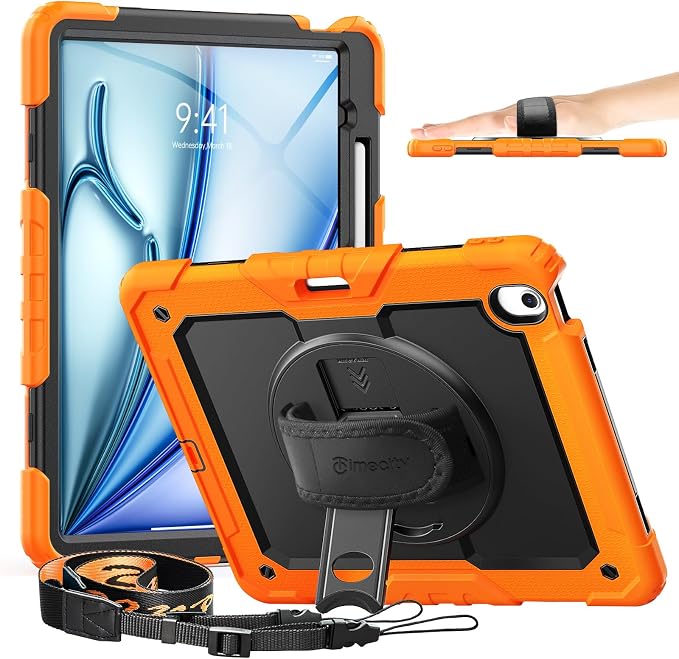 timecity for iPad Air 13 Inch Case M3 2025/ M2 2024, 360° Rotating Stand by Timecity