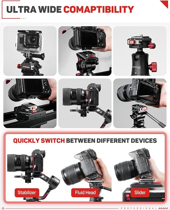 IFOOTAGE Q38-PL Quick Release Plate, Camera Quick Release Plate, Tripod Mount - Image 2