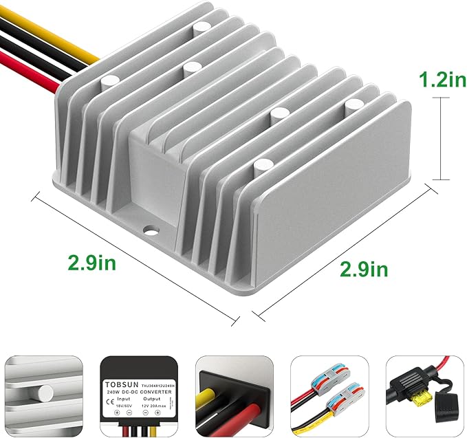 20A 240W DC 18V 20V 24V 36V 48V to 12V Voltage Converter - Image 6