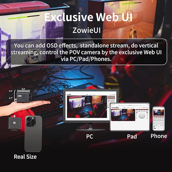 4K POV Camera Webcam PoE, Simultaneously HDMI & SDI Output, RTSP/RTMP/SRT - Image 4