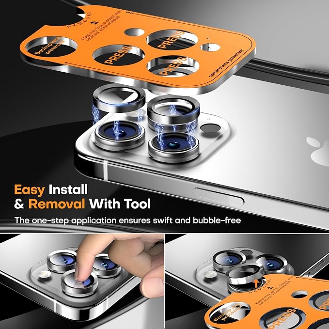 Camera Lens Protector for iPhone 16 Pro Max/16 Pro/15 Pro Max/15 Pro/14 Pro - Image 6