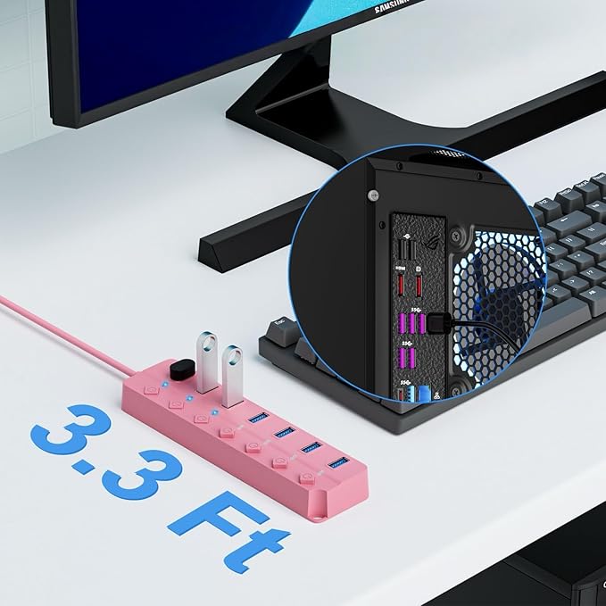 ONFINIO USB Hub 3.0, 7-Port USB Hub Splitter - Image 6