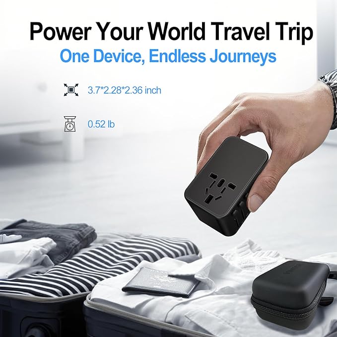 JMFONE Universal Travel Adapter GaN 120W, International Power Adapter - Image 7